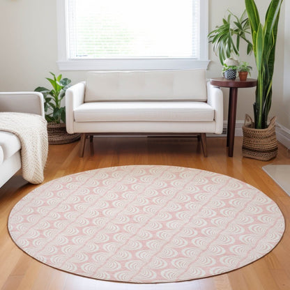 LOOMLAN Rugs Darya Pink Washable Indoor-Outdoor Rug
