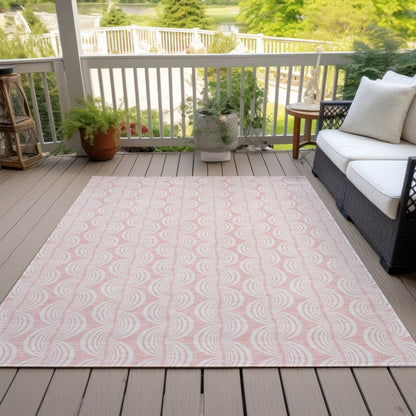 LOOMLAN Rugs Darya Pink Washable Indoor-Outdoor Rug