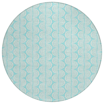 LOOMLAN Rugs Darya Teal Washable Indoor-Outdoor Rug