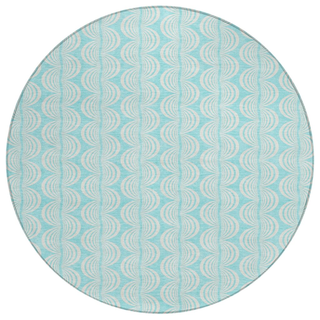 LOOMLAN Rugs Darya Teal Washable Indoor-Outdoor Rug