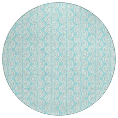 LOOMLAN Rugs Darya Teal Washable Indoor-Outdoor Rug