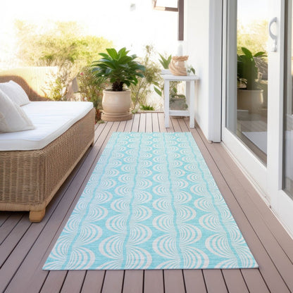 LOOMLAN Rugs Darya Teal Washable Indoor-Outdoor Rug