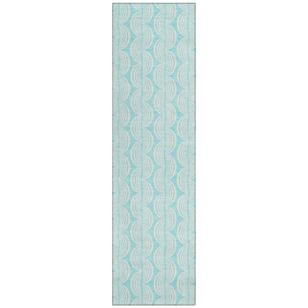 LOOMLAN Rugs Darya Teal Washable Indoor-Outdoor Rug
