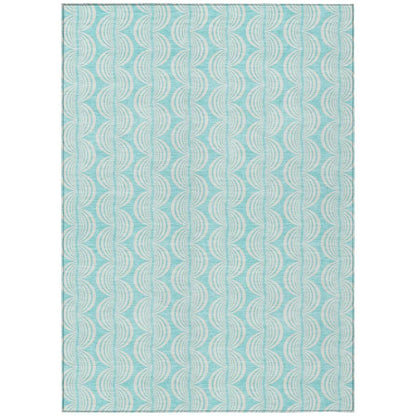 LOOMLAN Rugs Darya Teal Washable Indoor-Outdoor Rug