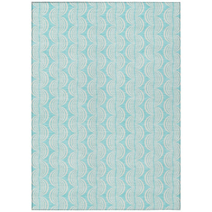 LOOMLAN Rugs Darya Teal Washable Indoor-Outdoor Rug