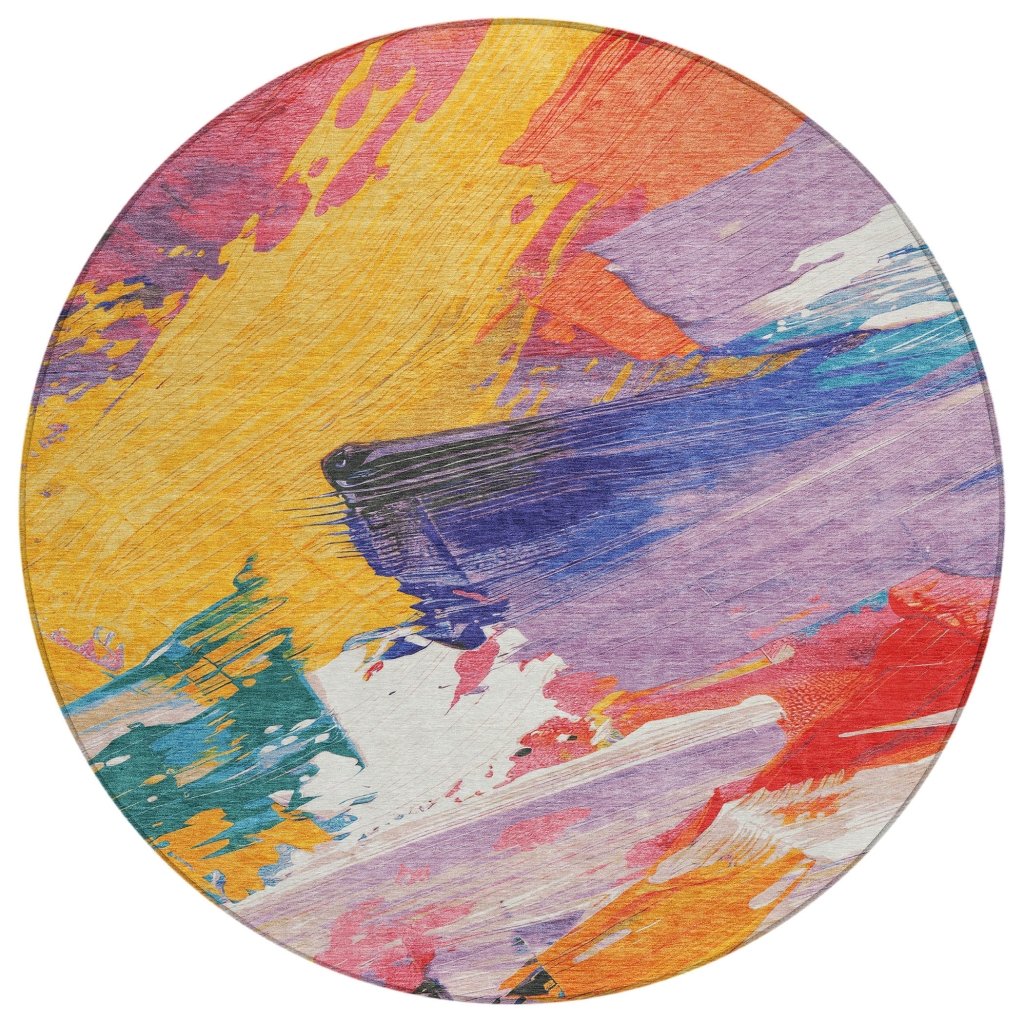 LOOMLAN Rugs Daryah Gold Washable Indoor-Outdoor Rug