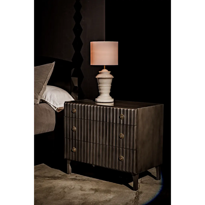 Noir Daryl Three Drawers Wood Dresser