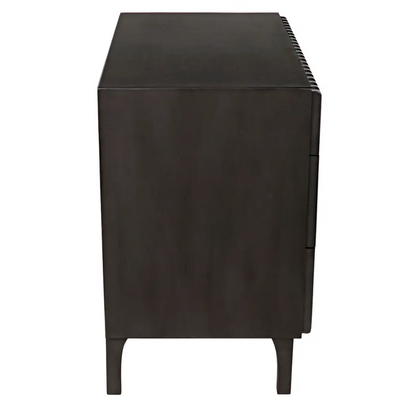 Noir Daryl Three Drawers Wood Dresser