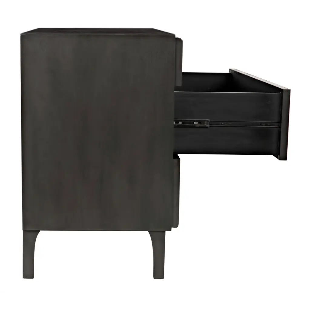 Noir Daryl Three Drawers Wood Dresser