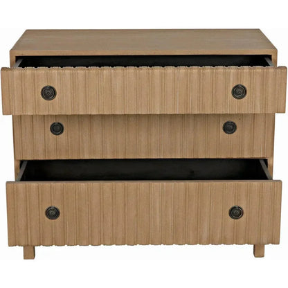 Noir Daryl Three Drawers Wood Dresser