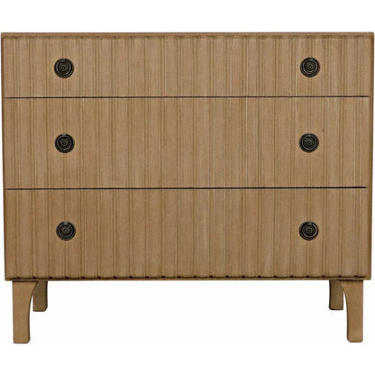 Noir Daryl Three Drawers Wood Dresser