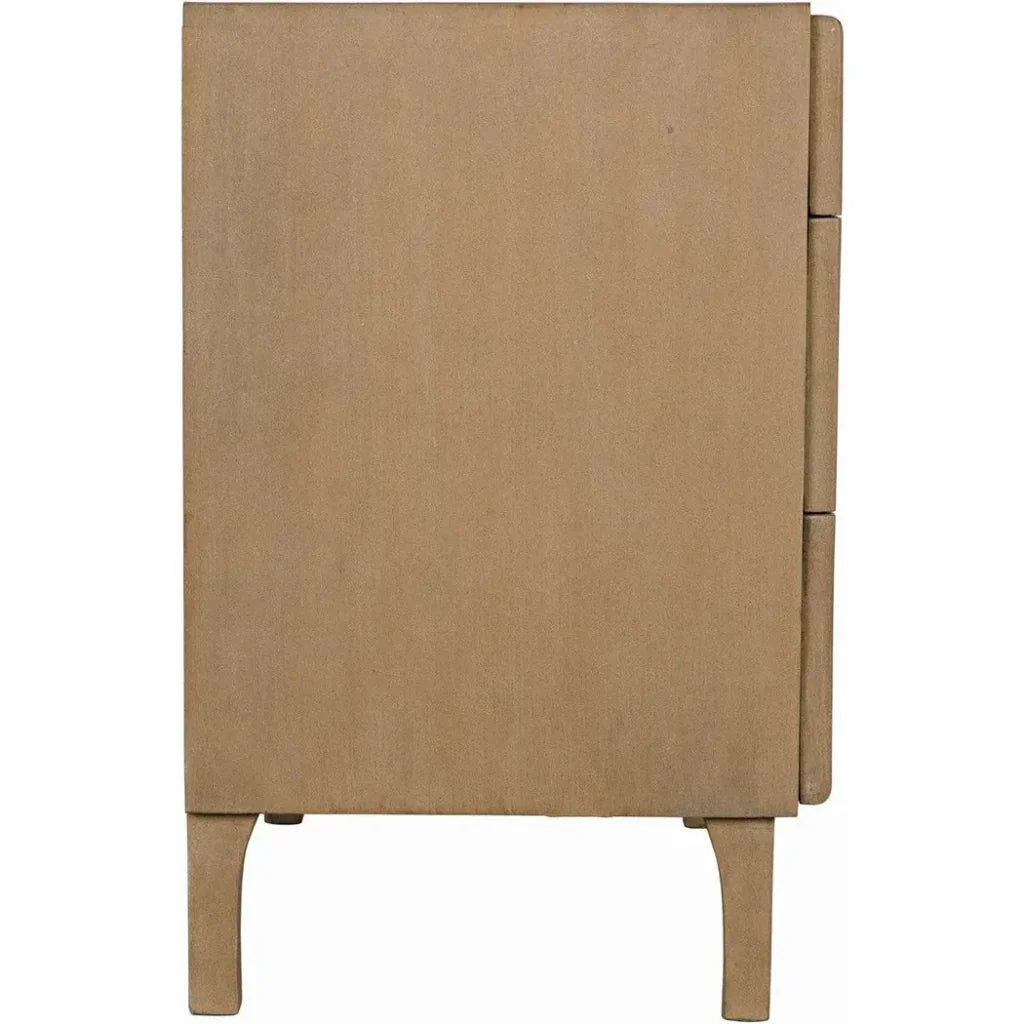 Noir Daryl Three Drawers Wood Dresser
