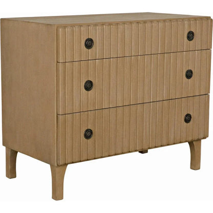 Noir Daryl Three Drawers Wood Dresser