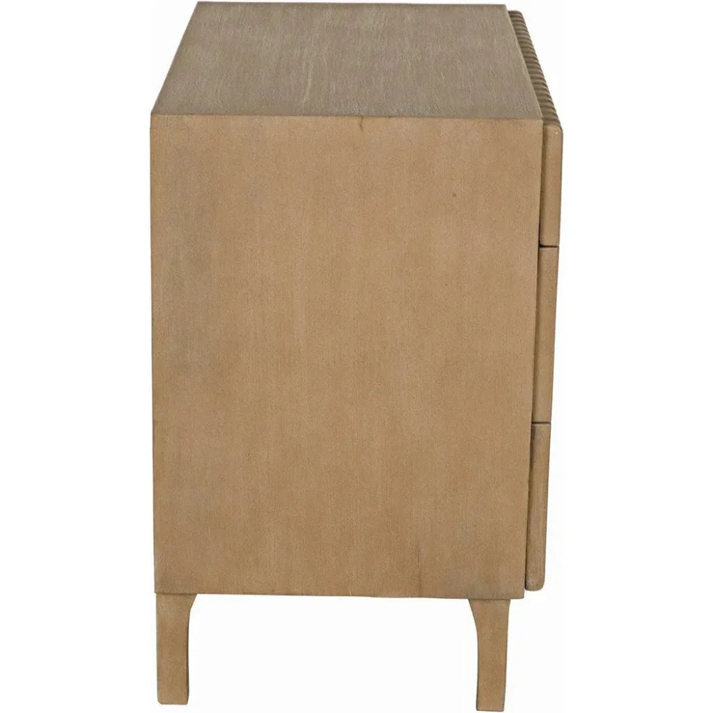 Noir Daryl Three Drawers Wood Dresser