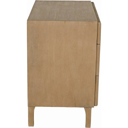 Noir Daryl Three Drawers Wood Dresser