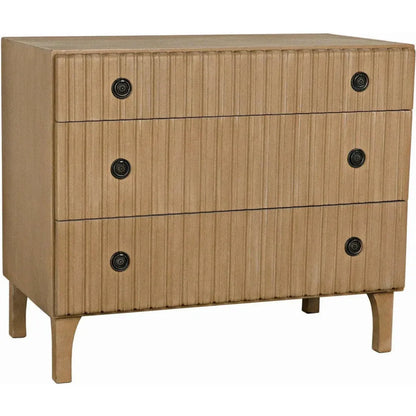 Noir Daryl Three Drawers Wood Dresser
