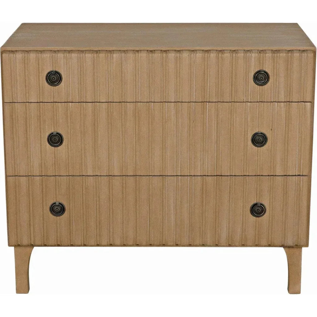 Noir Daryl Three Drawers Wood Dresser