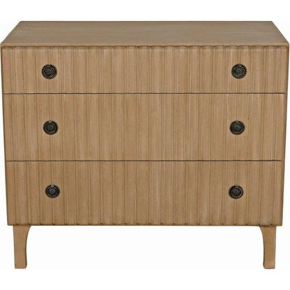 Noir Daryl Three Drawers Wood Dresser