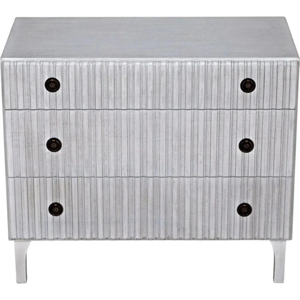 Noir Daryl Three Drawers Wood Dresser