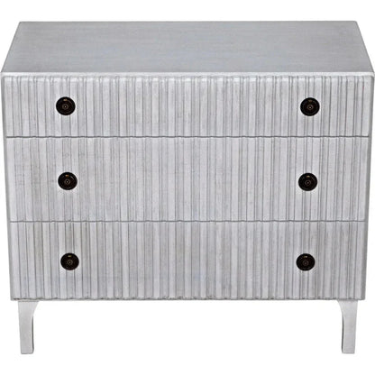 Noir Daryl Three Drawers Wood Dresser