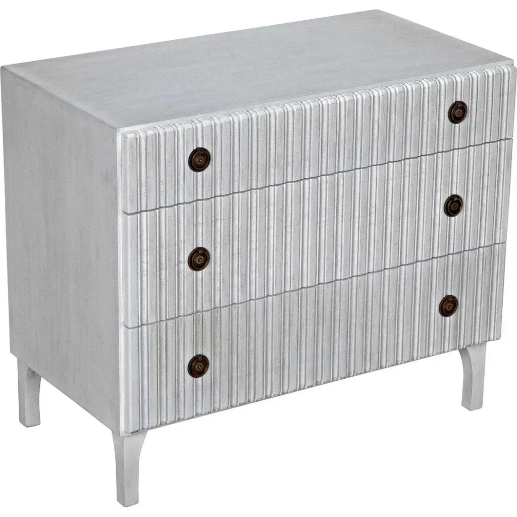 Noir Daryl Three Drawers Wood Dresser