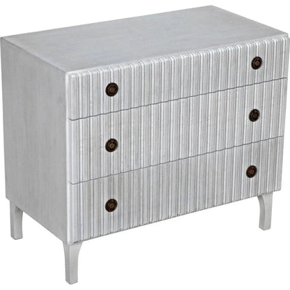 Noir Daryl Three Drawers Wood Dresser