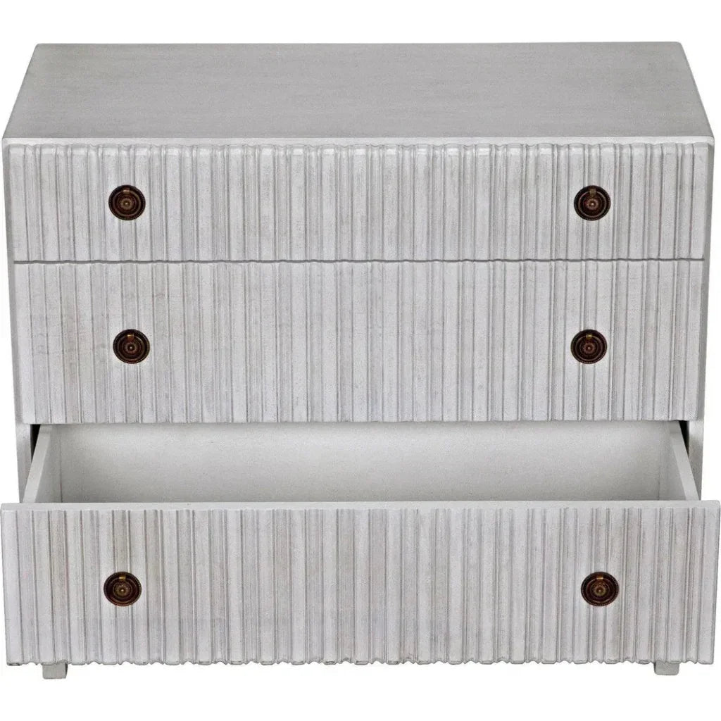 Noir Daryl Three Drawers Wood Dresser