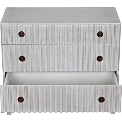 Noir Daryl Three Drawers Wood Dresser
