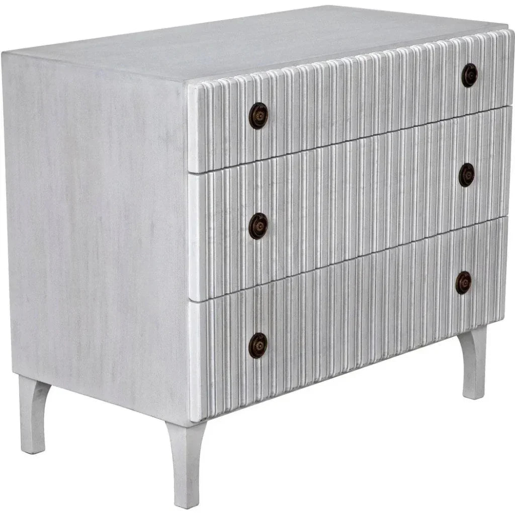 Noir Daryl Three Drawers Wood Dresser