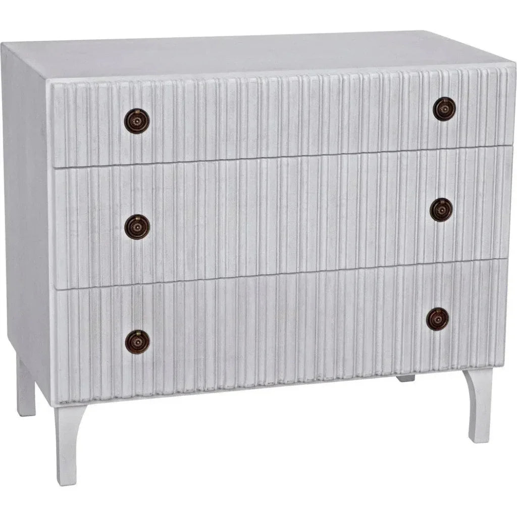 Noir Daryl Three Drawers Wood Dresser