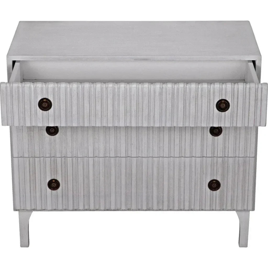 Noir Daryl Three Drawers Wood Dresser