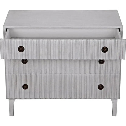 Noir Daryl Three Drawers Wood Dresser