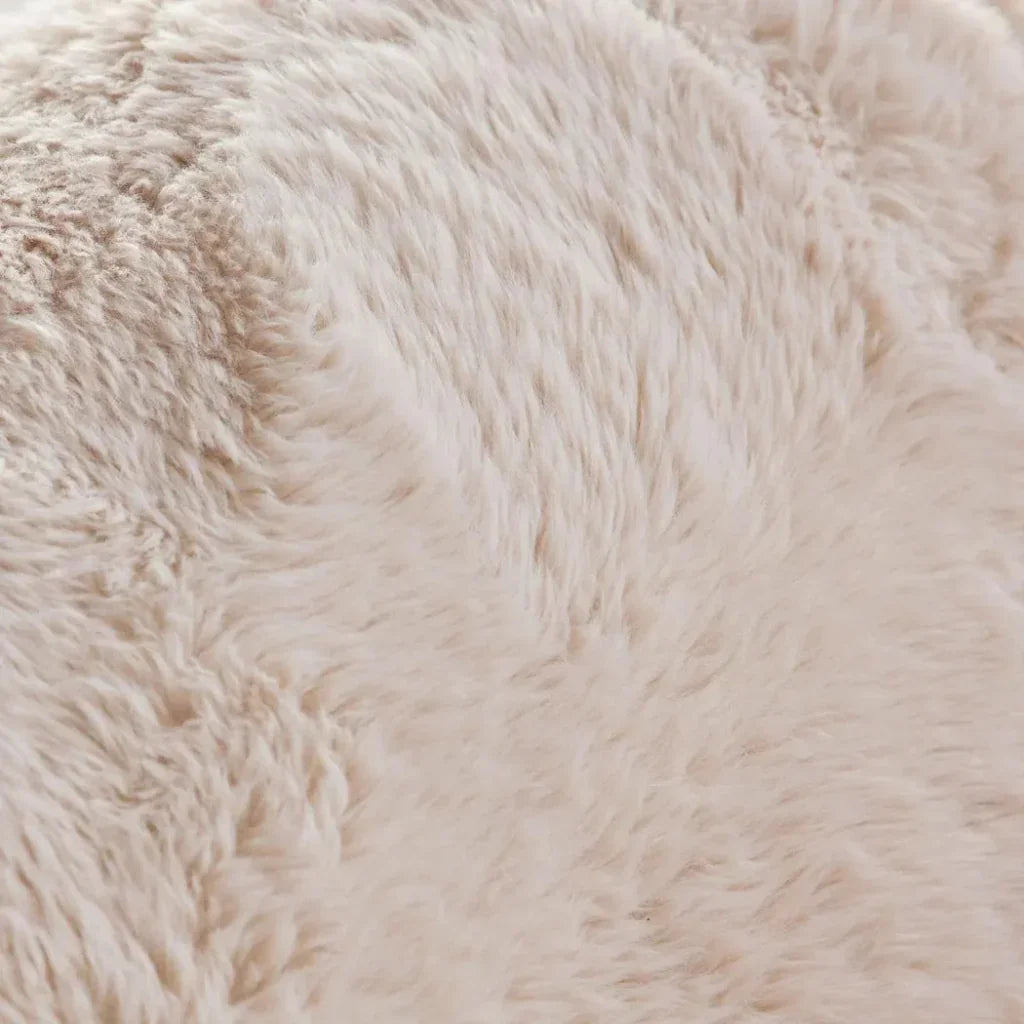 Diamond Sofa Dawson Yak Sand Natural Faux Fur Accent Chair