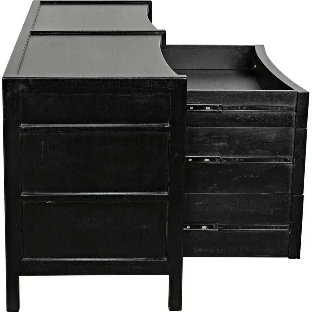 Hampton Six Drawers Wood Dresser -- view 9