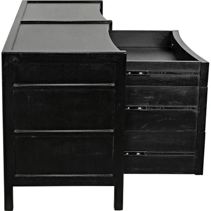 Hampton Six Drawers Wood Dresser -- view 9