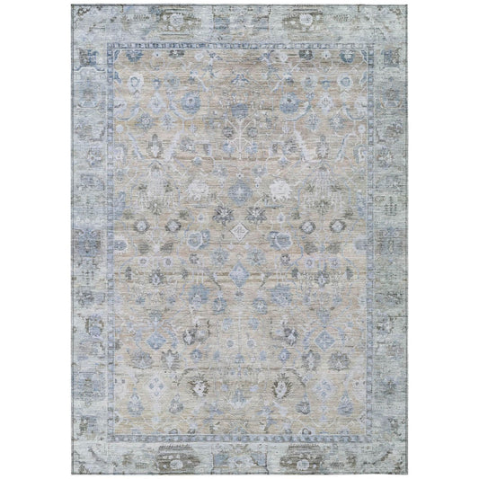 Laeel Beige Washable Indoor-Outdoor Rug