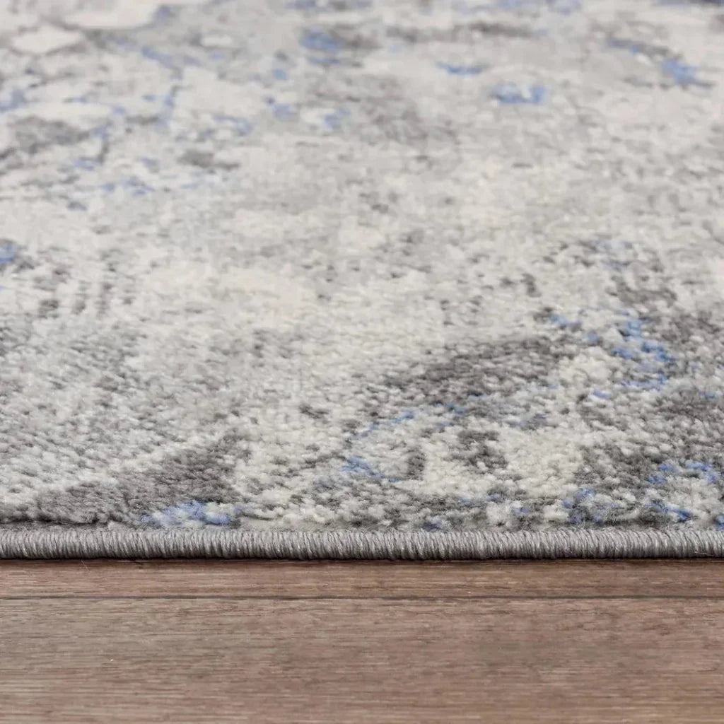 Damm Medallion Gray Kitchen Hallway Runner Rug - LOOMLAN - LOOMLAN - Area Rugs
