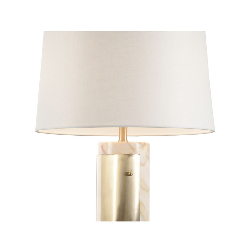 Wildwood Matera Marble Accent Linen Shade Table Lamp