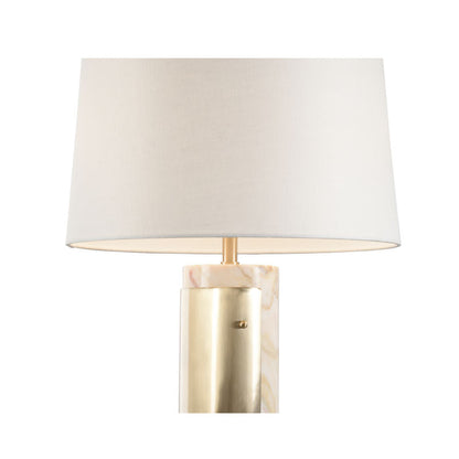 Wildwood Matera Marble Accent Linen Shade Table Lamp