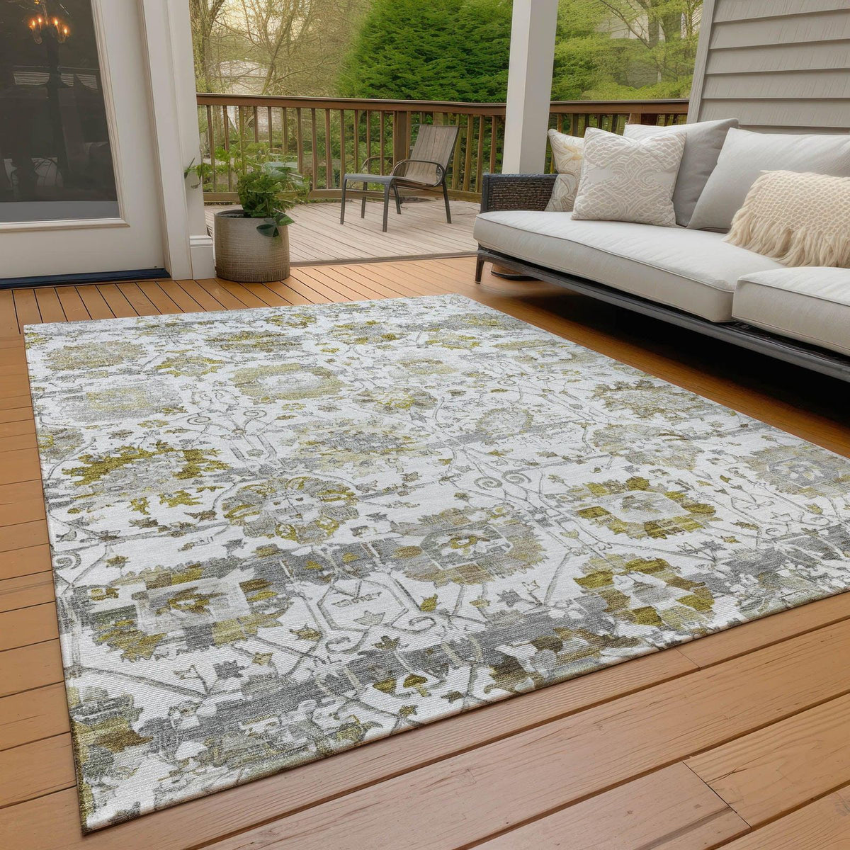 Haelira Linen Washable Indoor-Outdoor Rug -- view 2