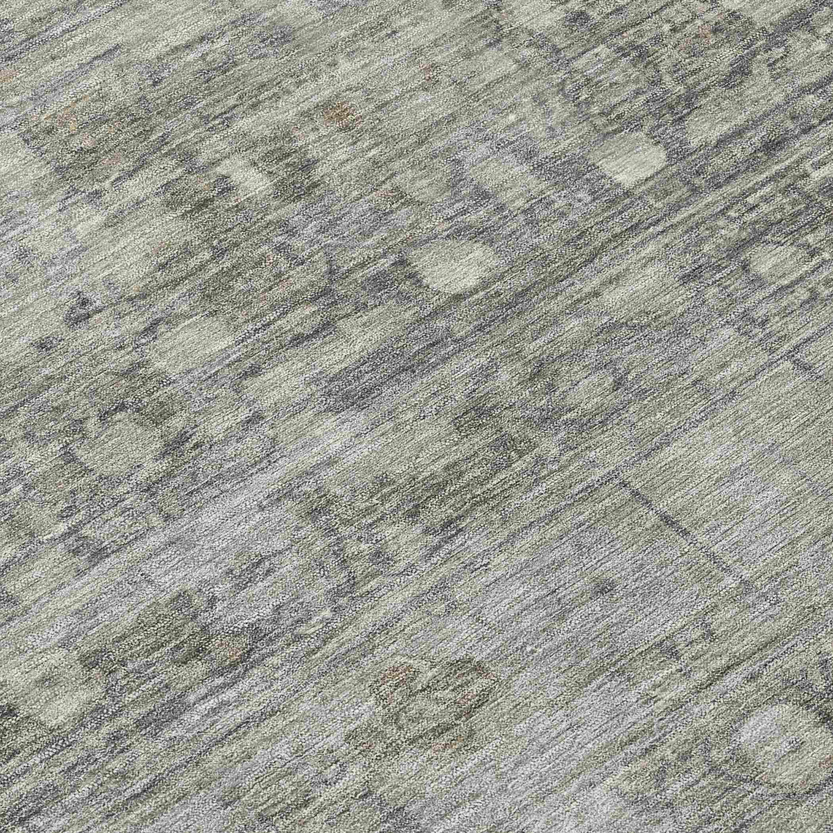 Kaelora Gray Washable Indoor-Outdoor Rug