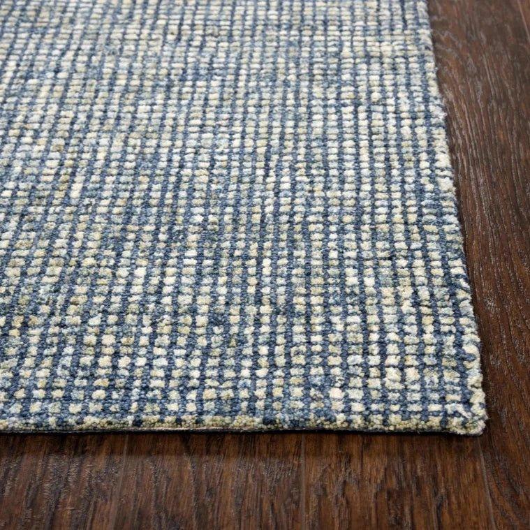 Djin Tweed Blue Large Area Rugs For Living Room -- blue