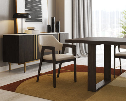 SUNPAN Briar Wooden Marble Top Sideboard