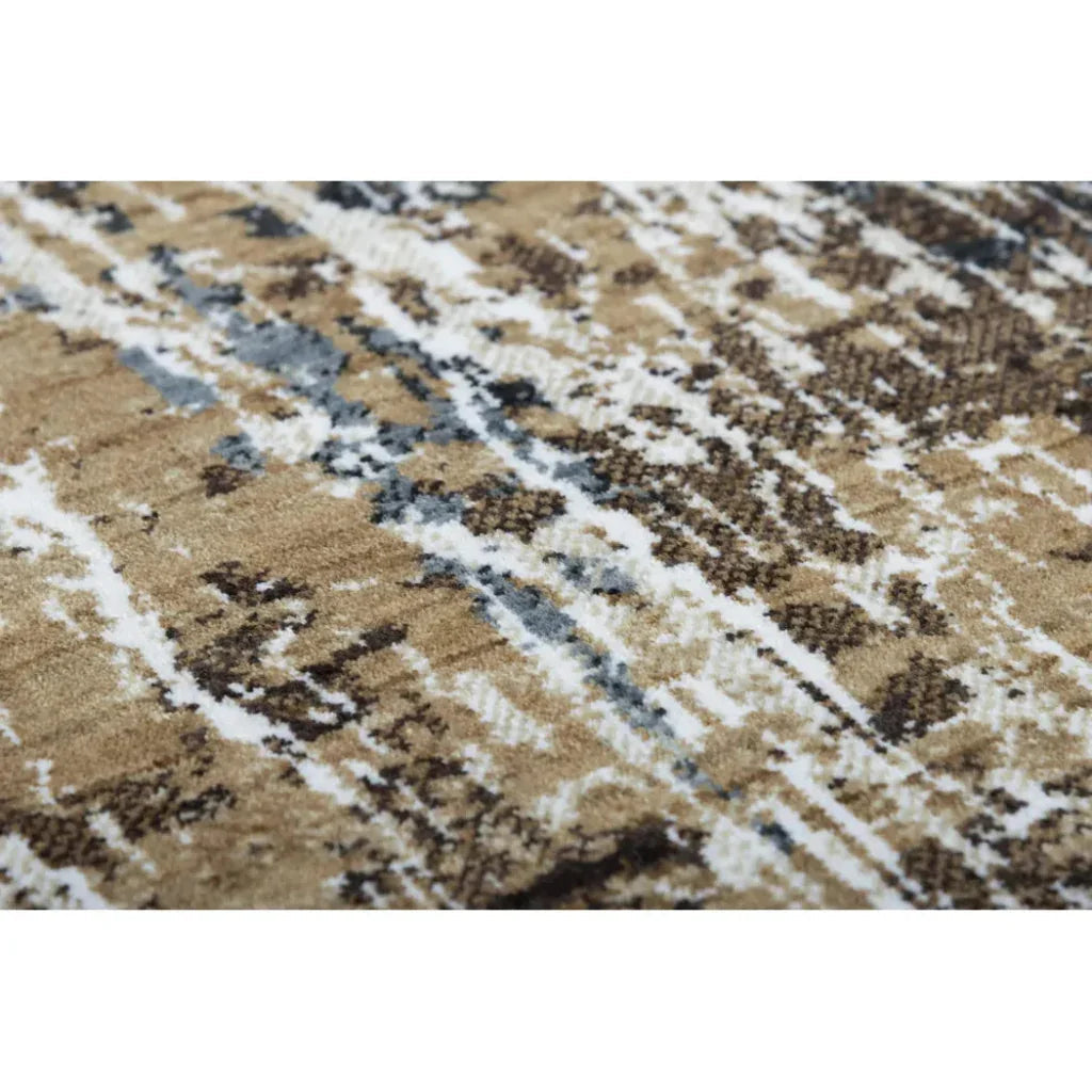 Beal Abstract Brown Large Area Rugs For Living Room - LOOMLAN - LOOMLAN - Area Rugs