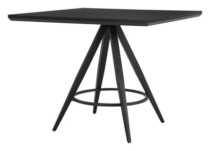 Tinos Wood and Steel Black Square Dining Table