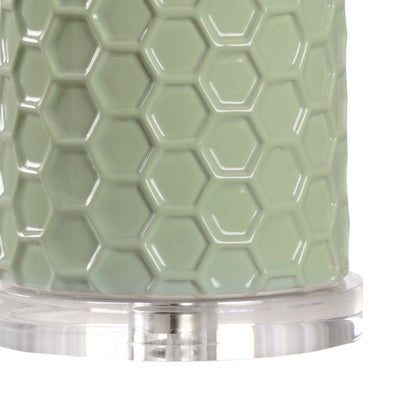 April Honeycomb Pattern Ceramic Table Lamp