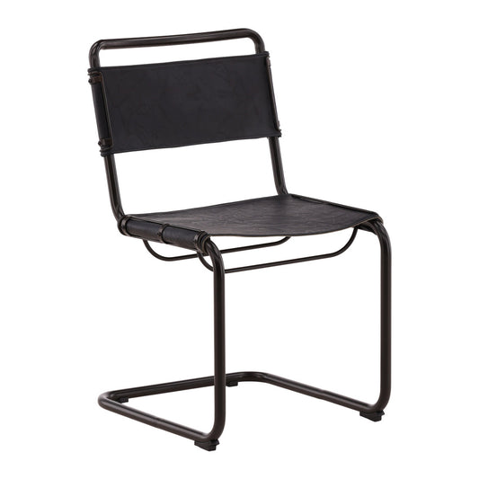Furniture Classics Harrison Black Leather Side Chair 2PC