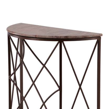 Furniture Classics Madaline Iron Base Semi-Circle Console Table