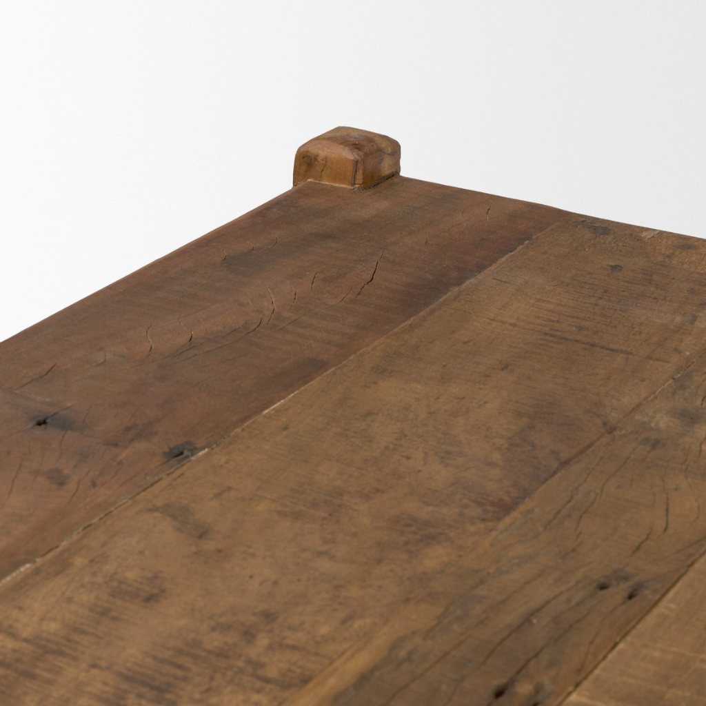 Ashwick 44" Dark Brown Reclaimed Wood Square Coffee Table -- Dark Brown
