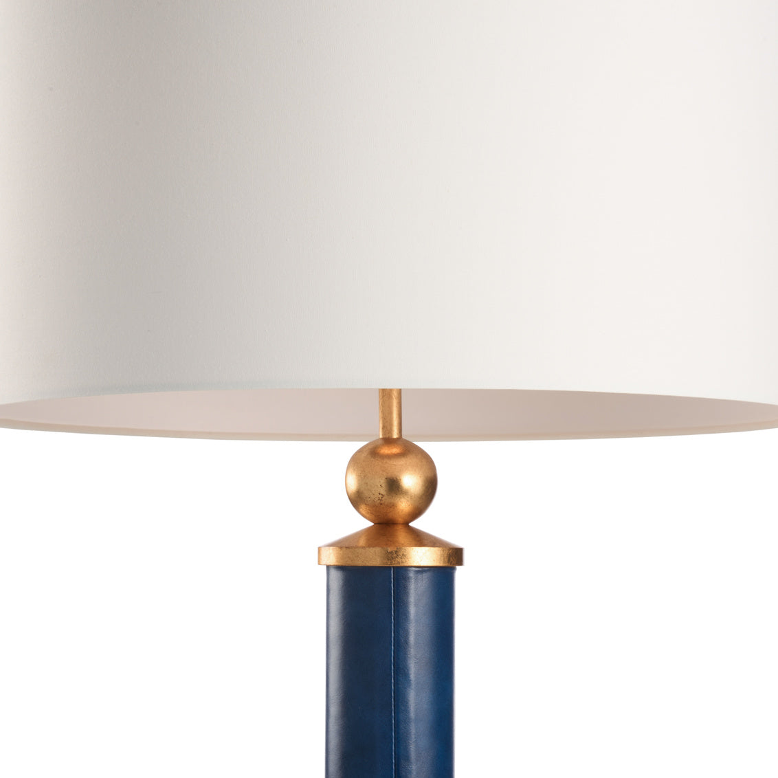 Leather Warp Blue Floor Lamp